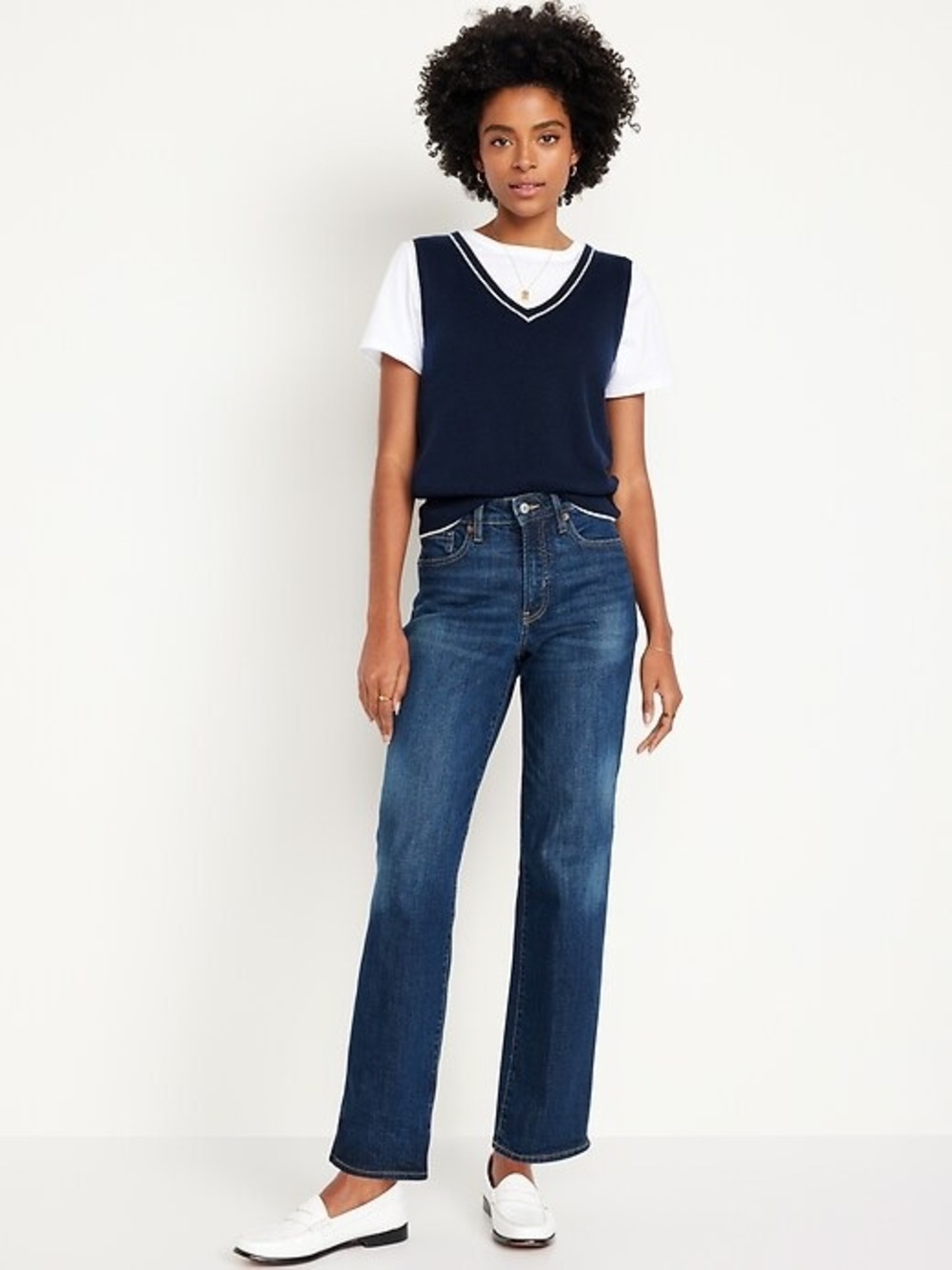 NWOT Old Navy High-Rise O.G. Loose Jeans in Dark Blue